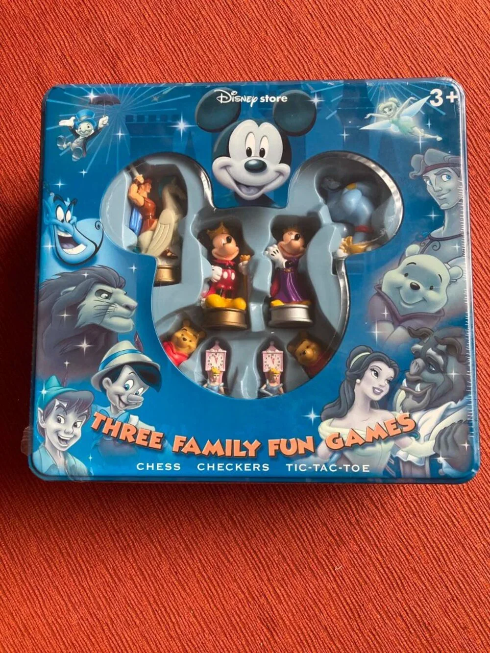 Brand New Factory Sealed Disney 3 Family Fun Games Chess, Checkers, Tic-Tac-Toe
